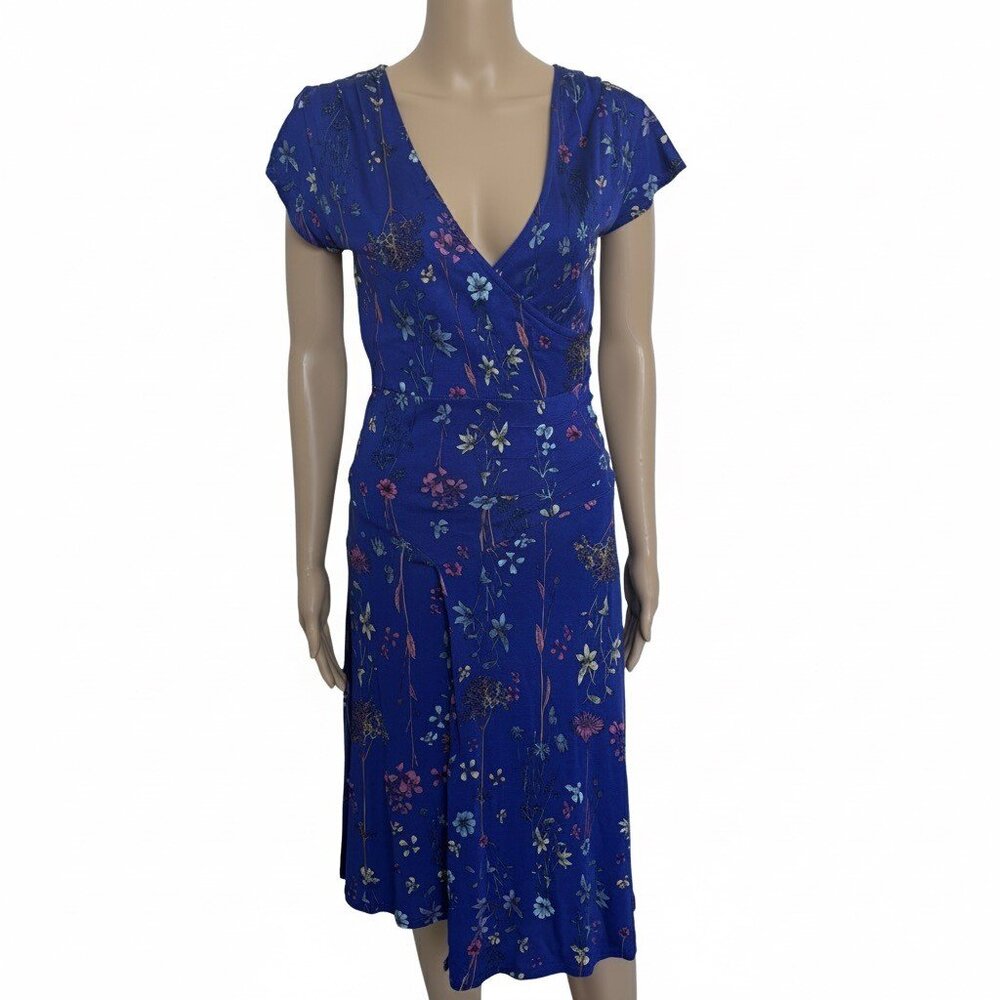 Desigual Blue Floral Midi Dress - Size M
